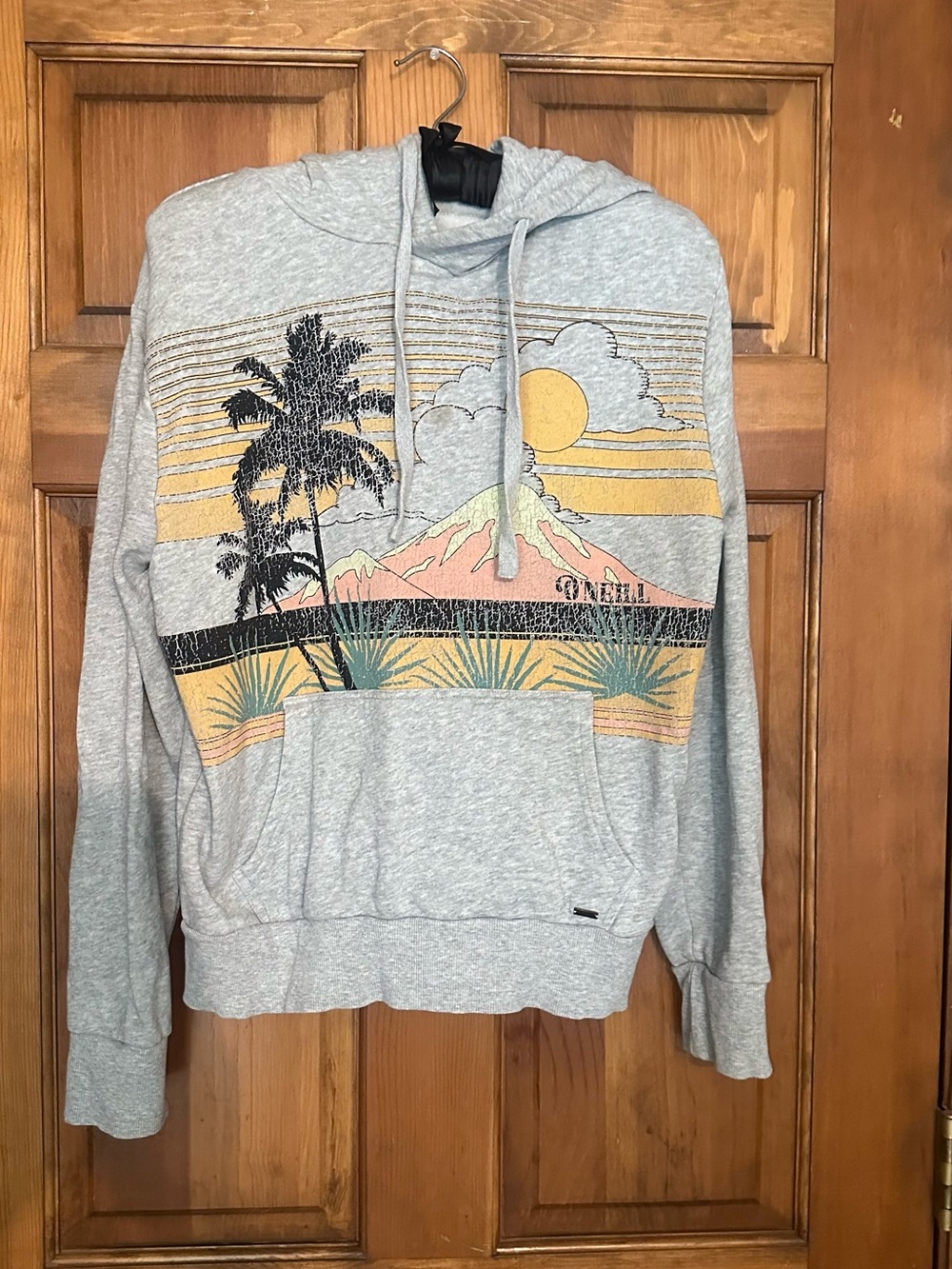 O'Neill Light Grey Cozy Fleece Pullover Hoodie